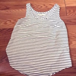 Black and white striped tank top